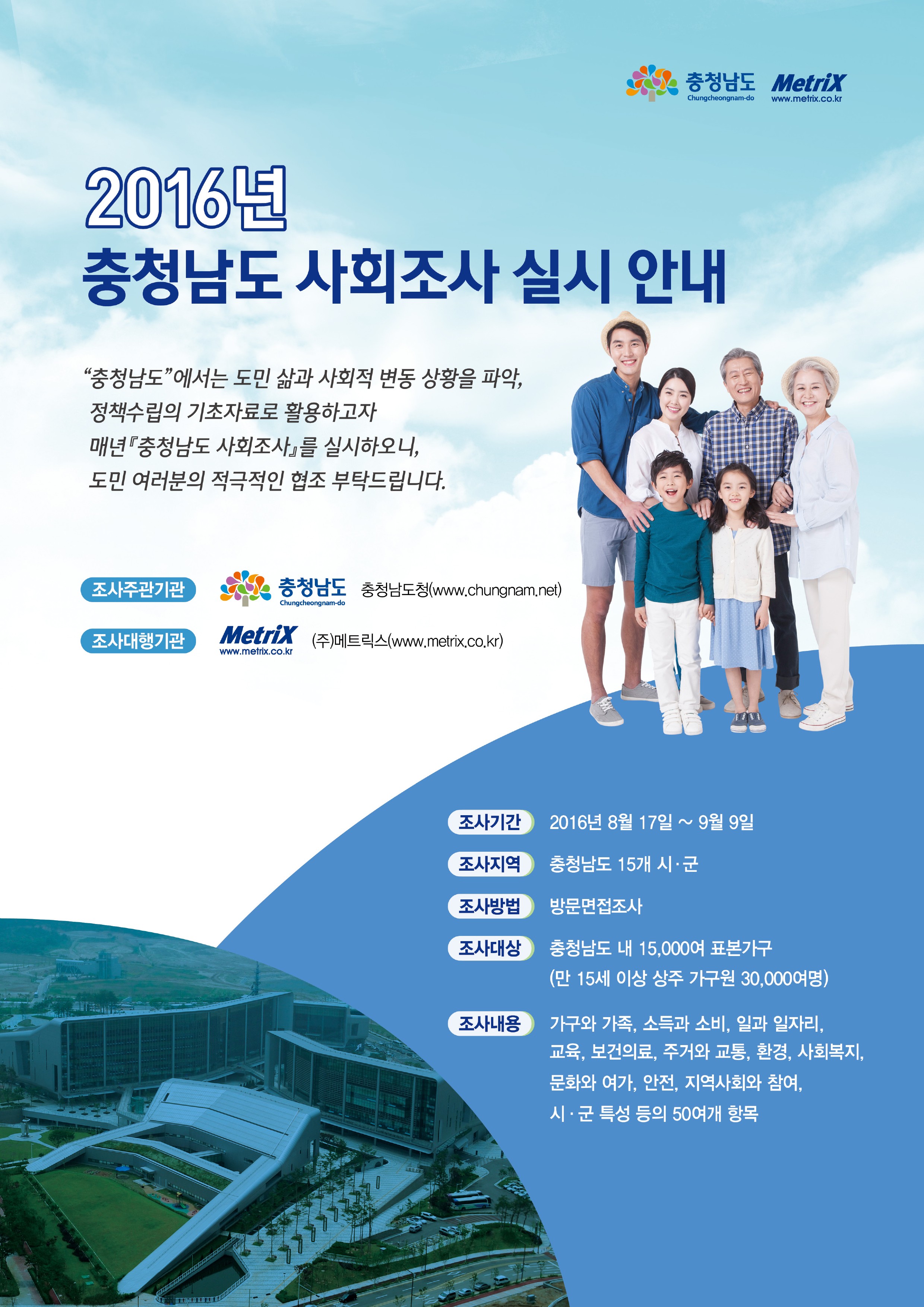 서천군, 2016 충남사회조사 실시